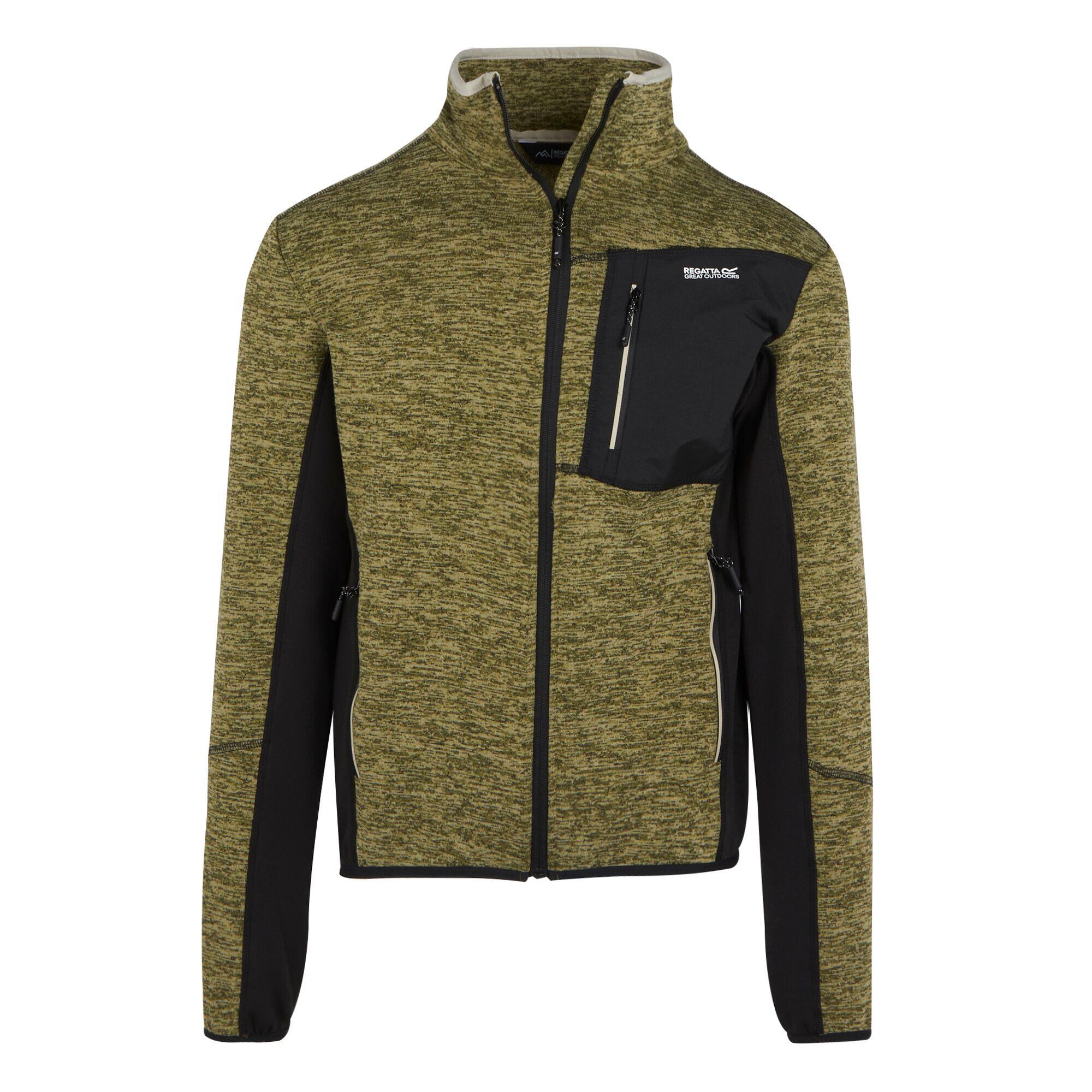 olive green / black