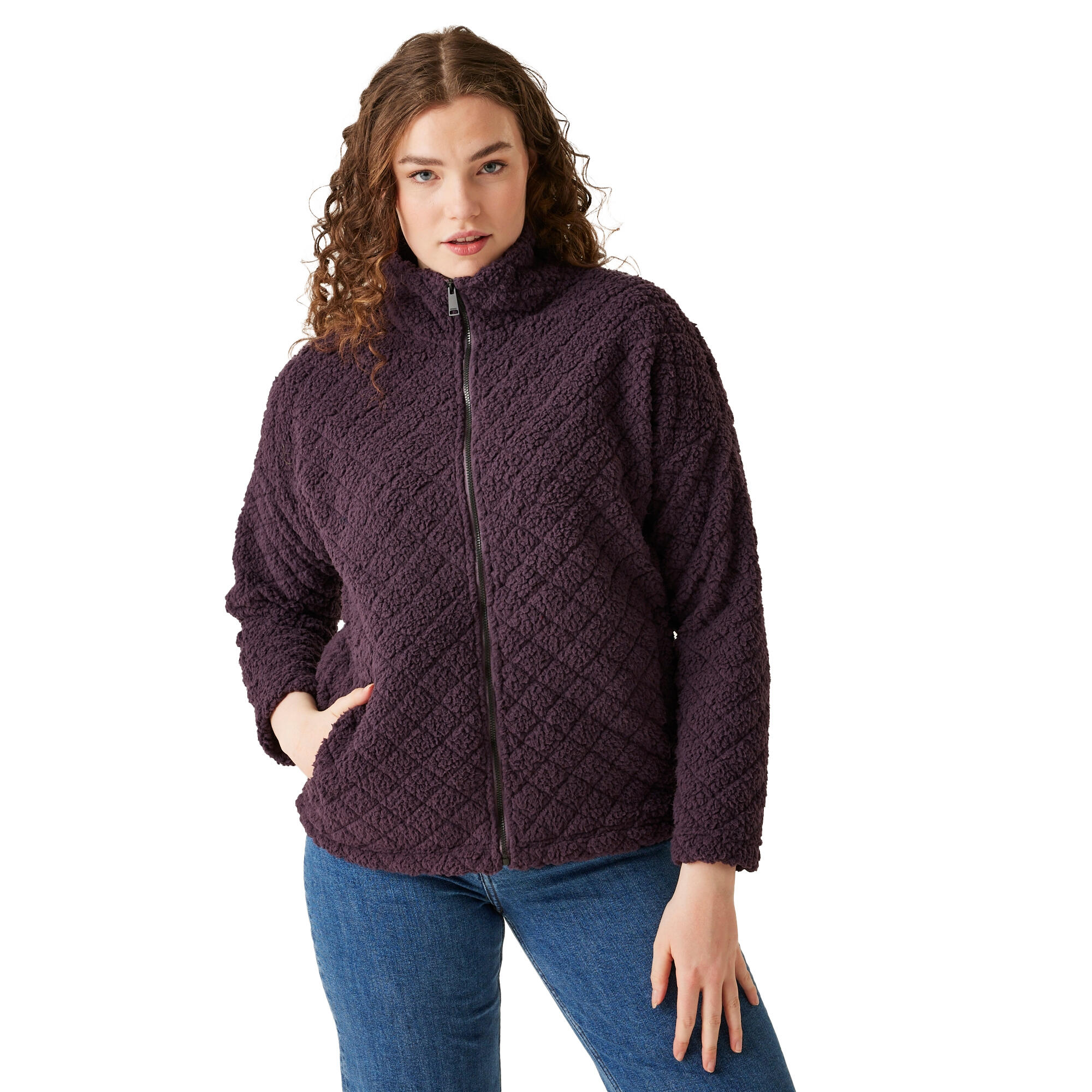 Dames Apphia Full Zip Fleecejack (Diepe pruim) 3/4