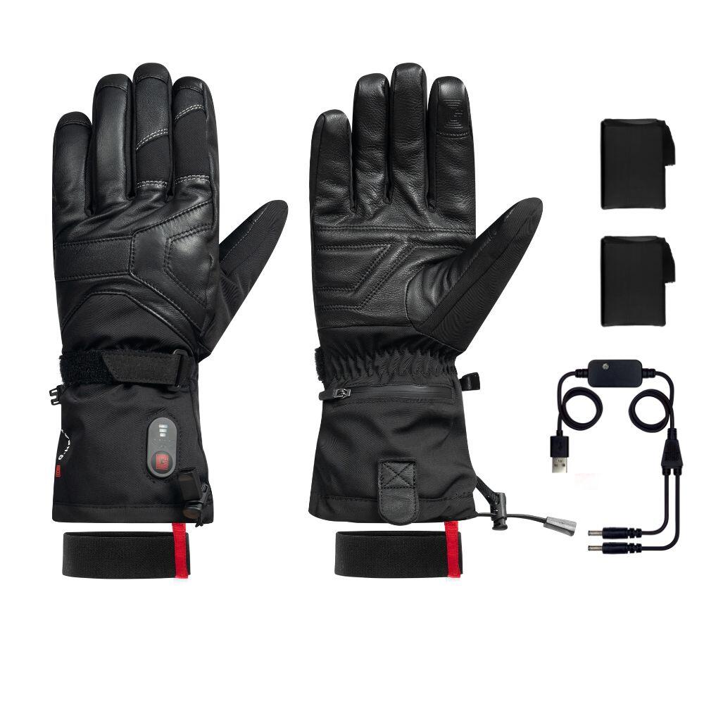 G-HEAT Beheizbare Ski-Lederhandschuhe Erwachsene – EVO-3
