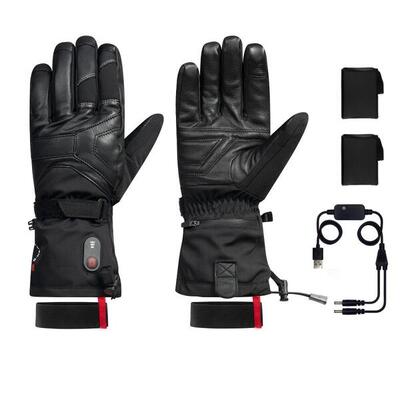 Beheizbare Skihandschuhe aus Leder EVO-3