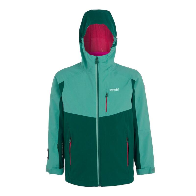 Chaqueta Impermeable Trekktain Niñas Selva Tropical, Verde Dusty