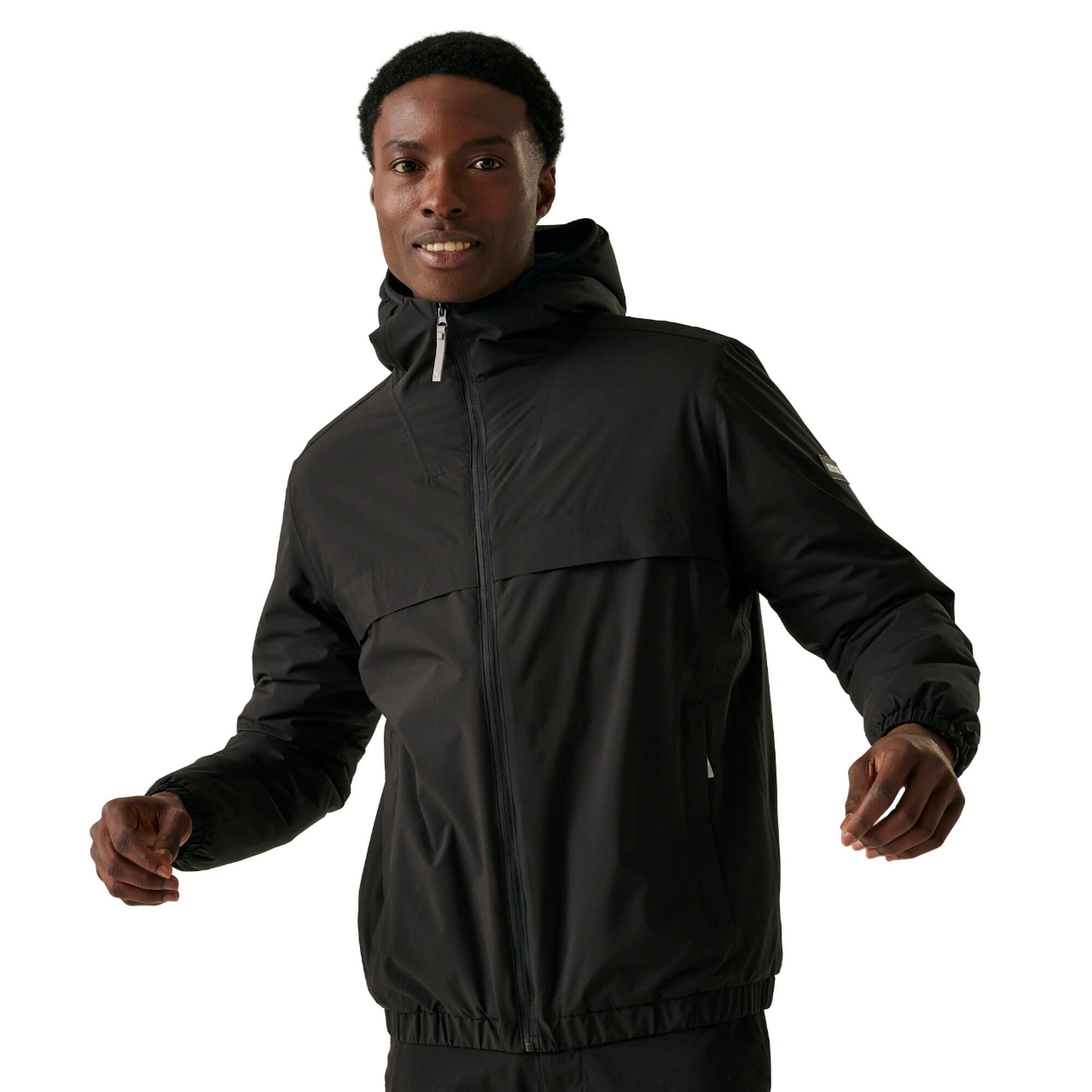"Wiltom" Jacke, wasserfest für Herren Schwarz 4/5