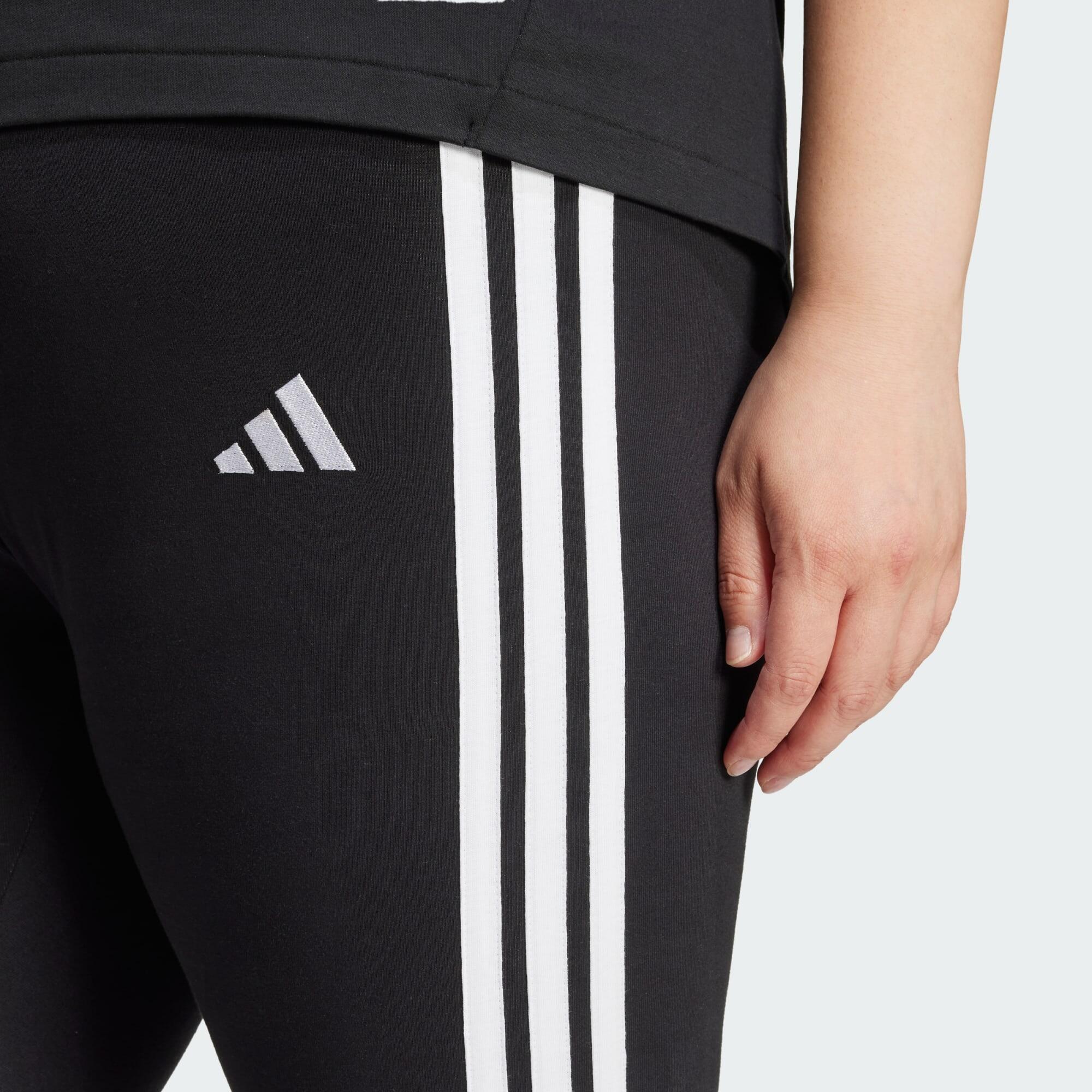 Essentials 3-Stripes Cotton Leggings (Plus Size) 4/5
