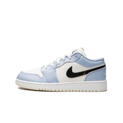 Schoenen air jordan 1 low ice blue black
