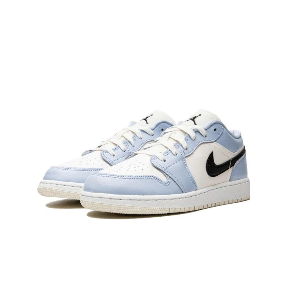 scarpe Air Jordan 1 Low Ice Blue Black 2/4