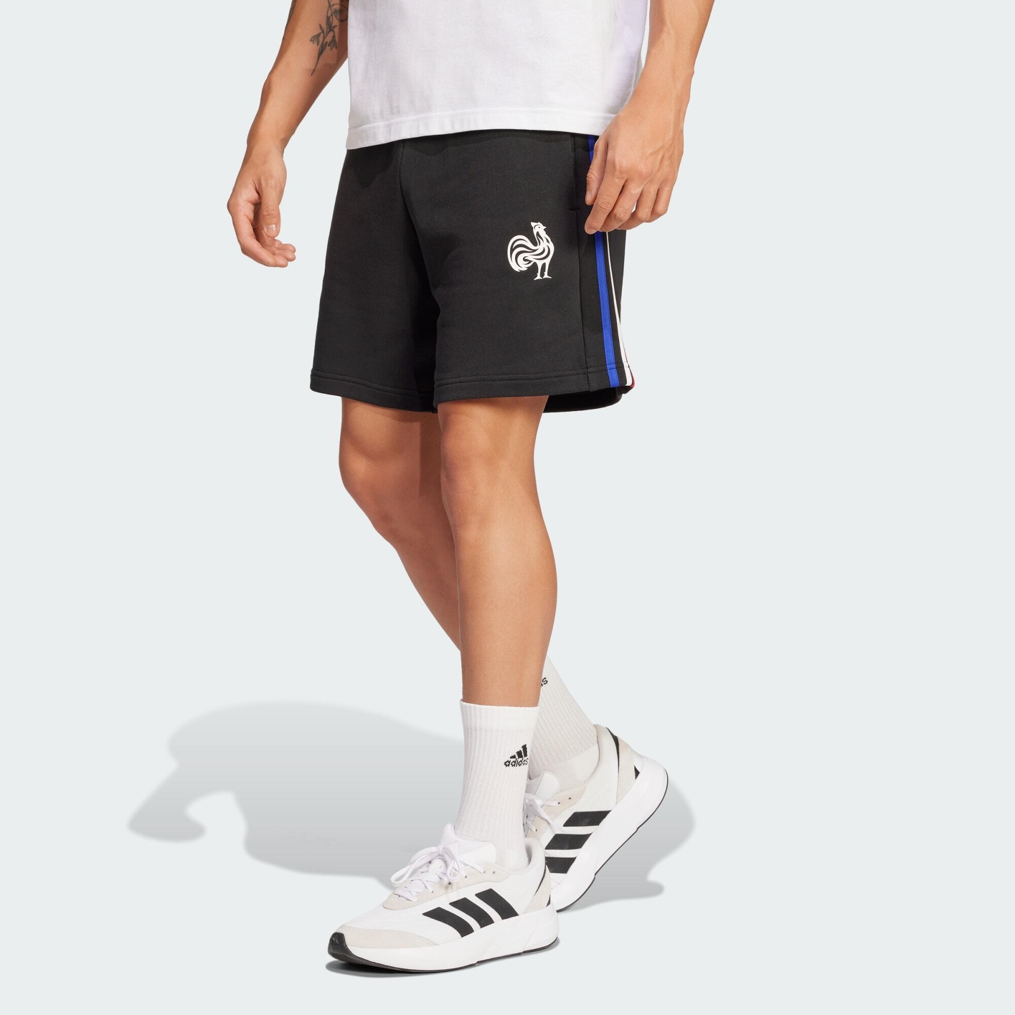 Adidas - Short French Terry 3 Bandes France Essentials - Short - Noir - 34 2xs - Decathlon