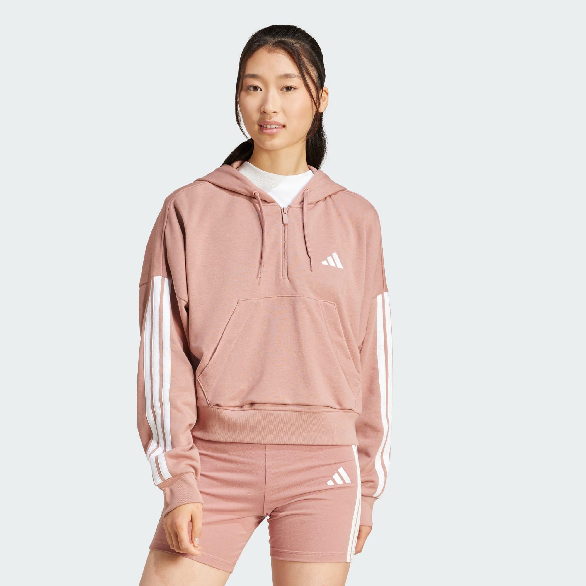 ADIDAS Camisola com Capuz em Moletão 3-Stripes Essentials