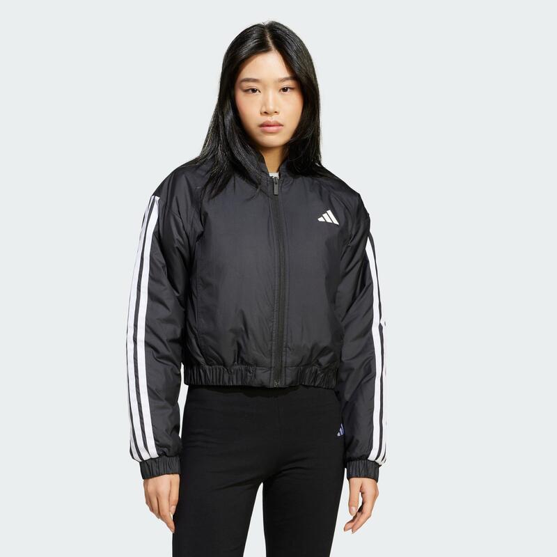 Bunda Essentials 3-Stripes Insulated Crop Bomber