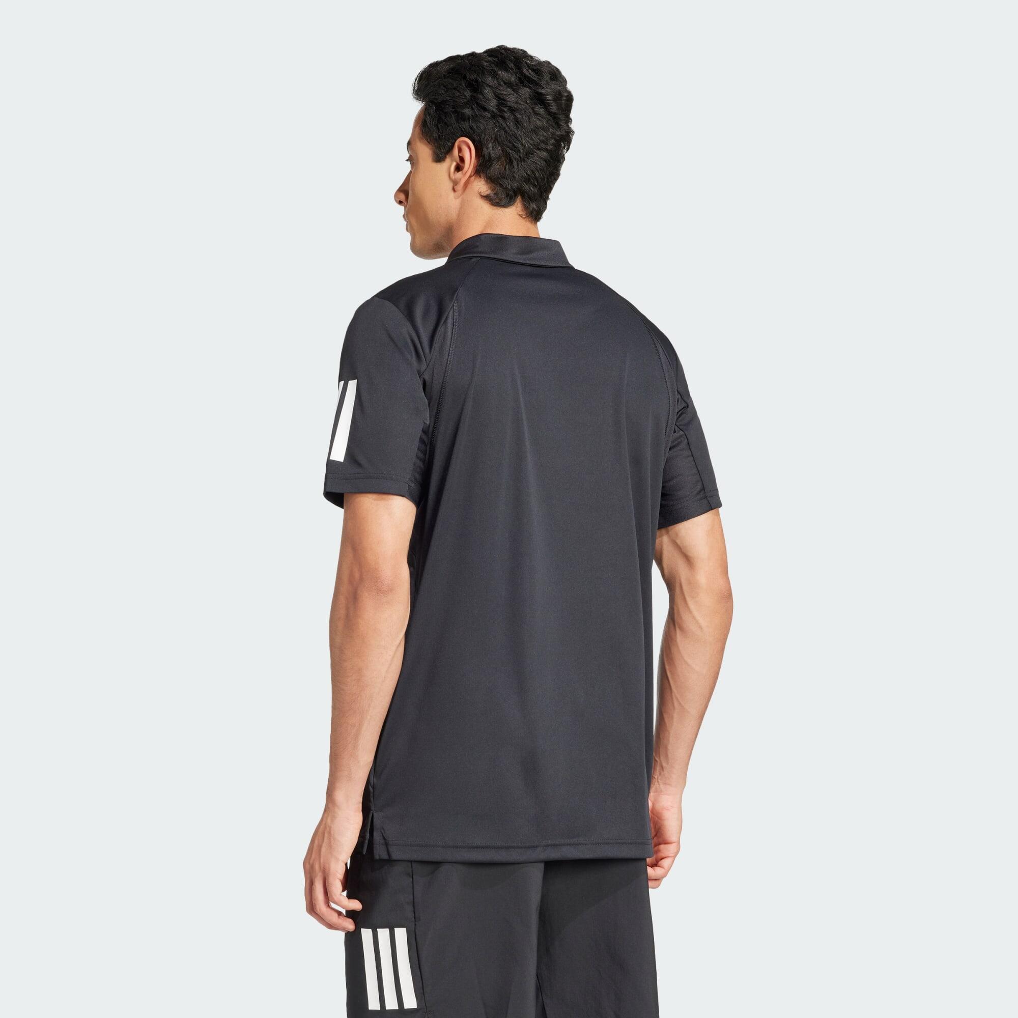 【Adidas コリア】 Club Tennis 3-Stripes Polo Shirt adidas Club Tennis 3-Stripes Polo Shirt - Black | Free