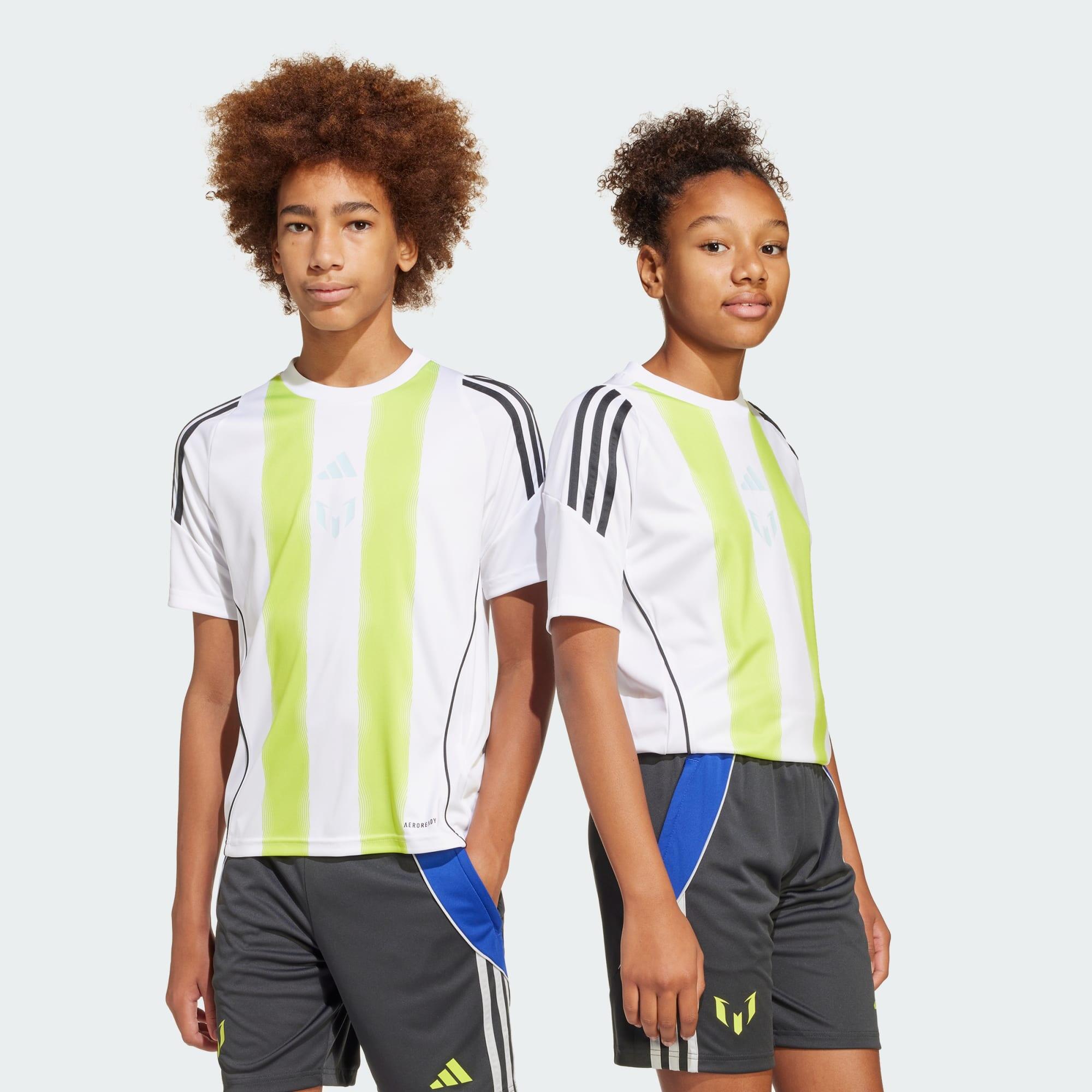 Adidas - Maillot D'Entraînement Messi Enfants - Maillot Manches Courtes - Blanc|jaune - 7-8 Ans - Decathlon
