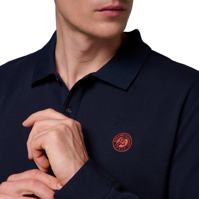Polo manches longues Homme Roland-Garros - Marine