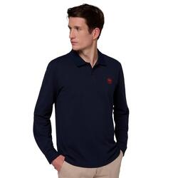 Polo manches longues Homme Roland-Garros - Marine