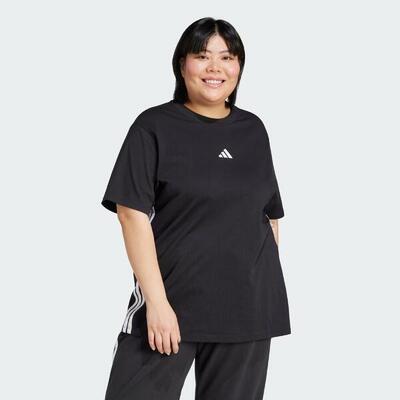 Essentials 3-stripes katoenen t-shirt (grote maat)