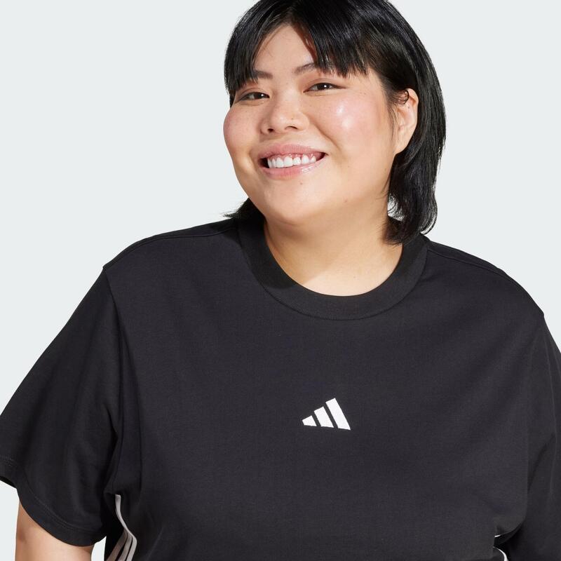 T-shirt 3 bandes coton Essentials (Grandes tailles)