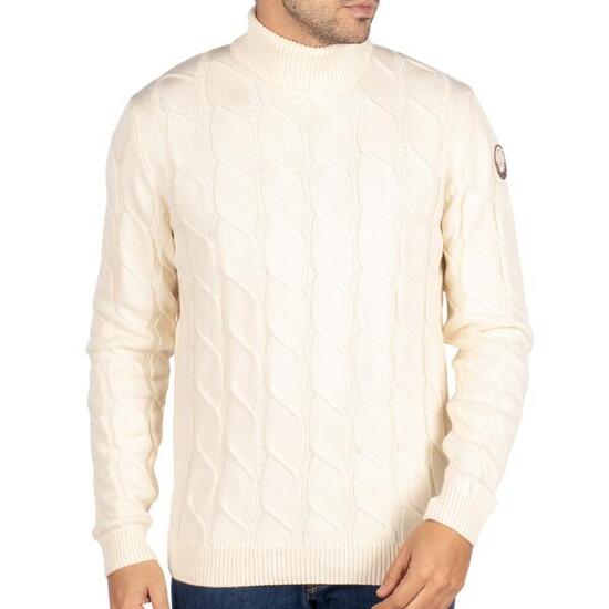 Pull col roulé trail S / Ecru