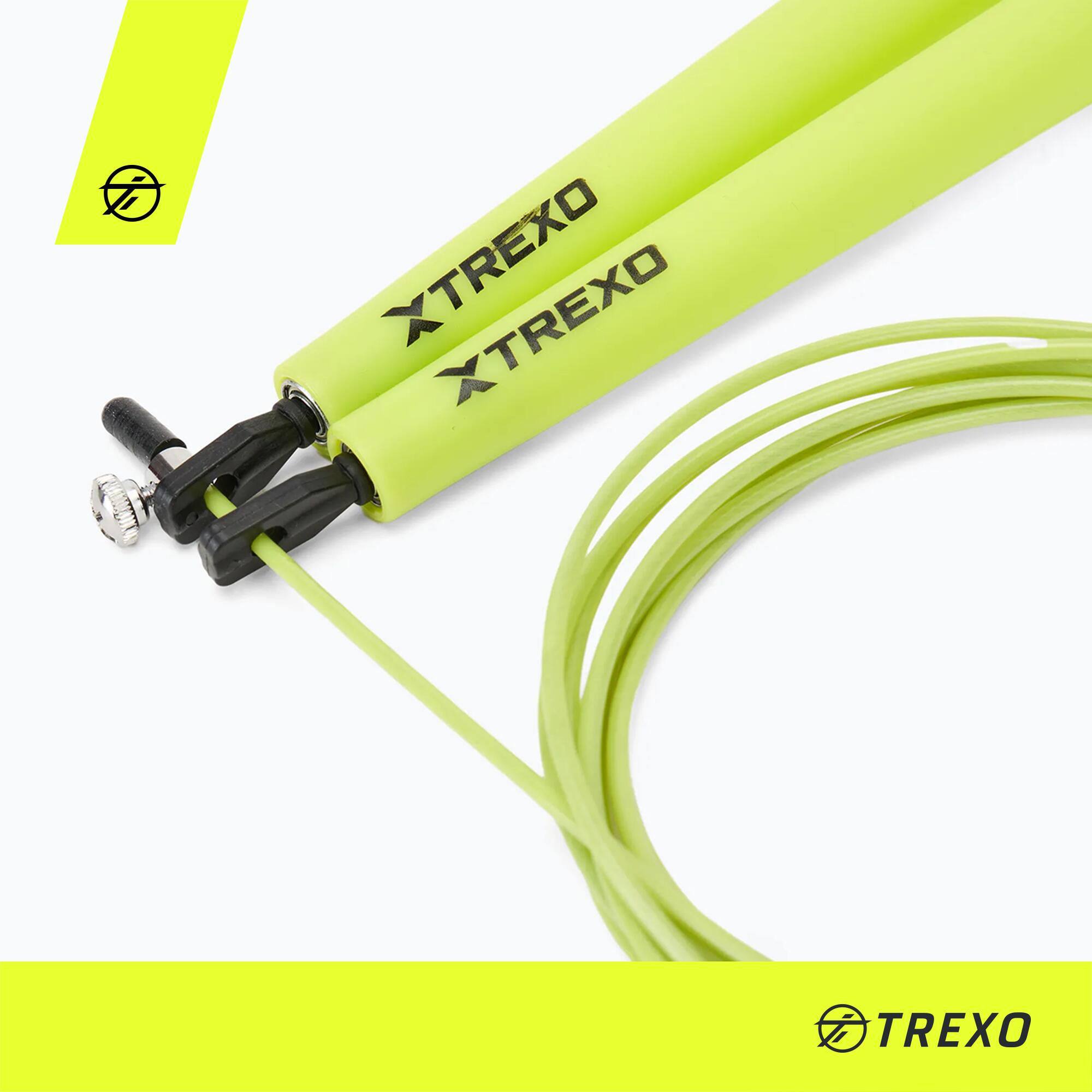 TREXO Basic+ corda per saltare, verde 3/5