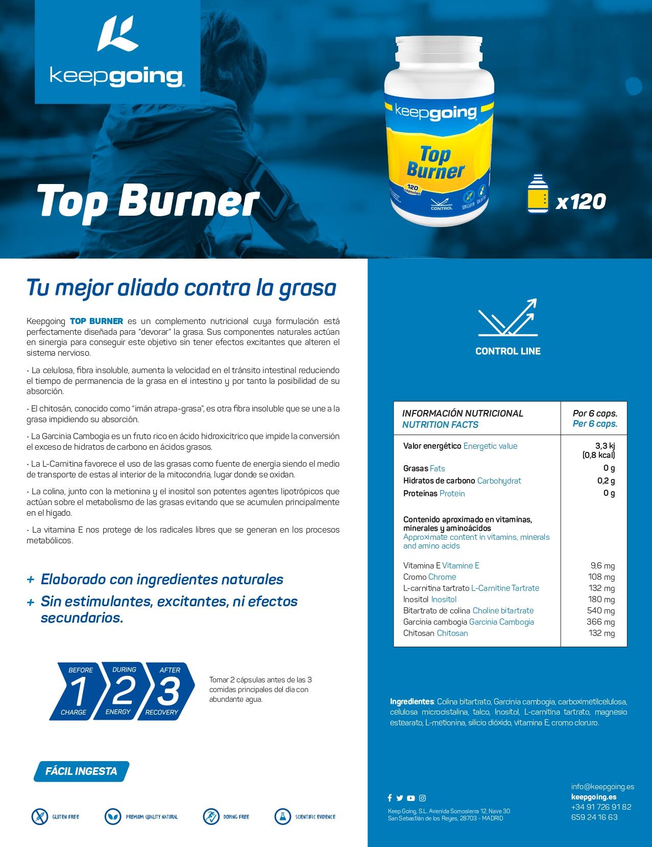 Quemador de grasas "Top Burner" 120 Cápsulas 5/5