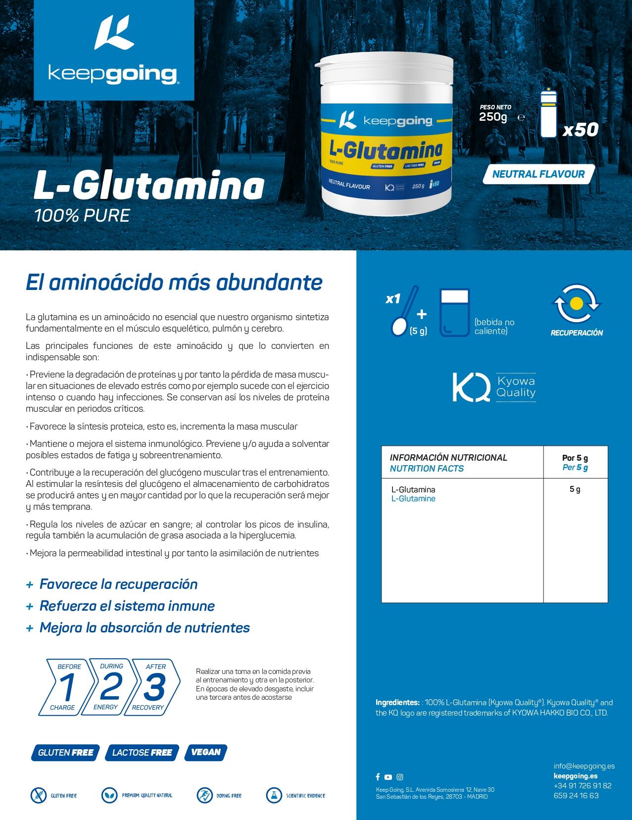 L-Glutamina pura 100% Kyowa 250g 4/4
