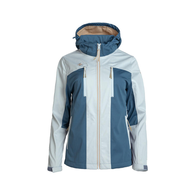 Izas - Veste Bediel W Soft Shell : Protection, Confort Et Style Pour Les Aventuriers - Veste De Concours - Bleu - Petit - Decathlon