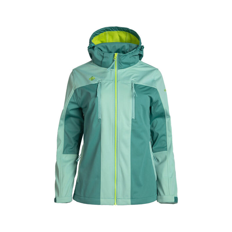 Izas - Veste Bediel W Soft Shell : Protection, Confort Et Style Pour Les Aventuriers - Veste De Concours - Rouge|vert - Grand - Decathlon