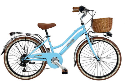 Bici da bambina Dolce Vita by Canellini JUNIOR 24" con cesto - Panna