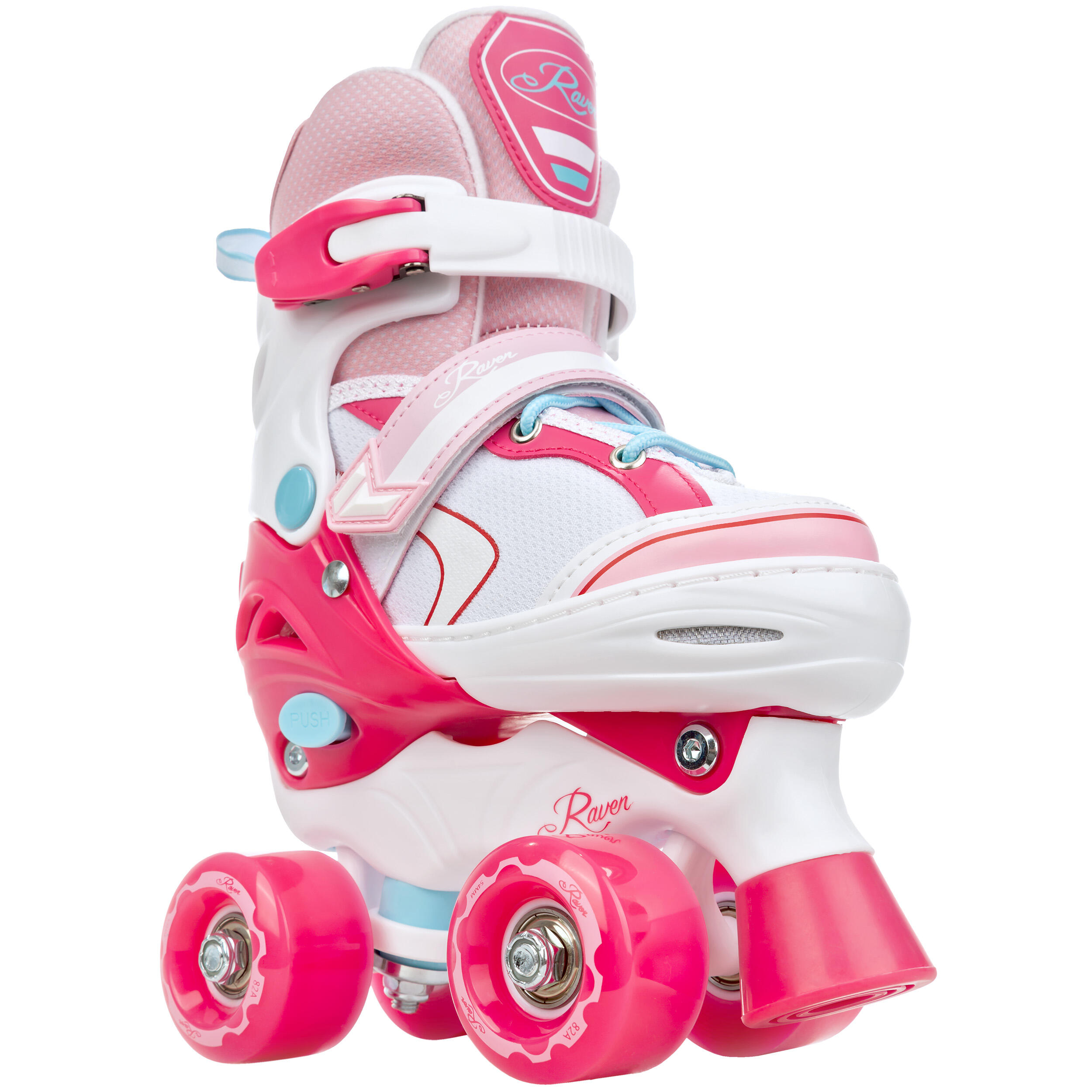 Kunstschaatsen 2in1 Verstelbare Wielen Lia Wit/Roze 3/7
