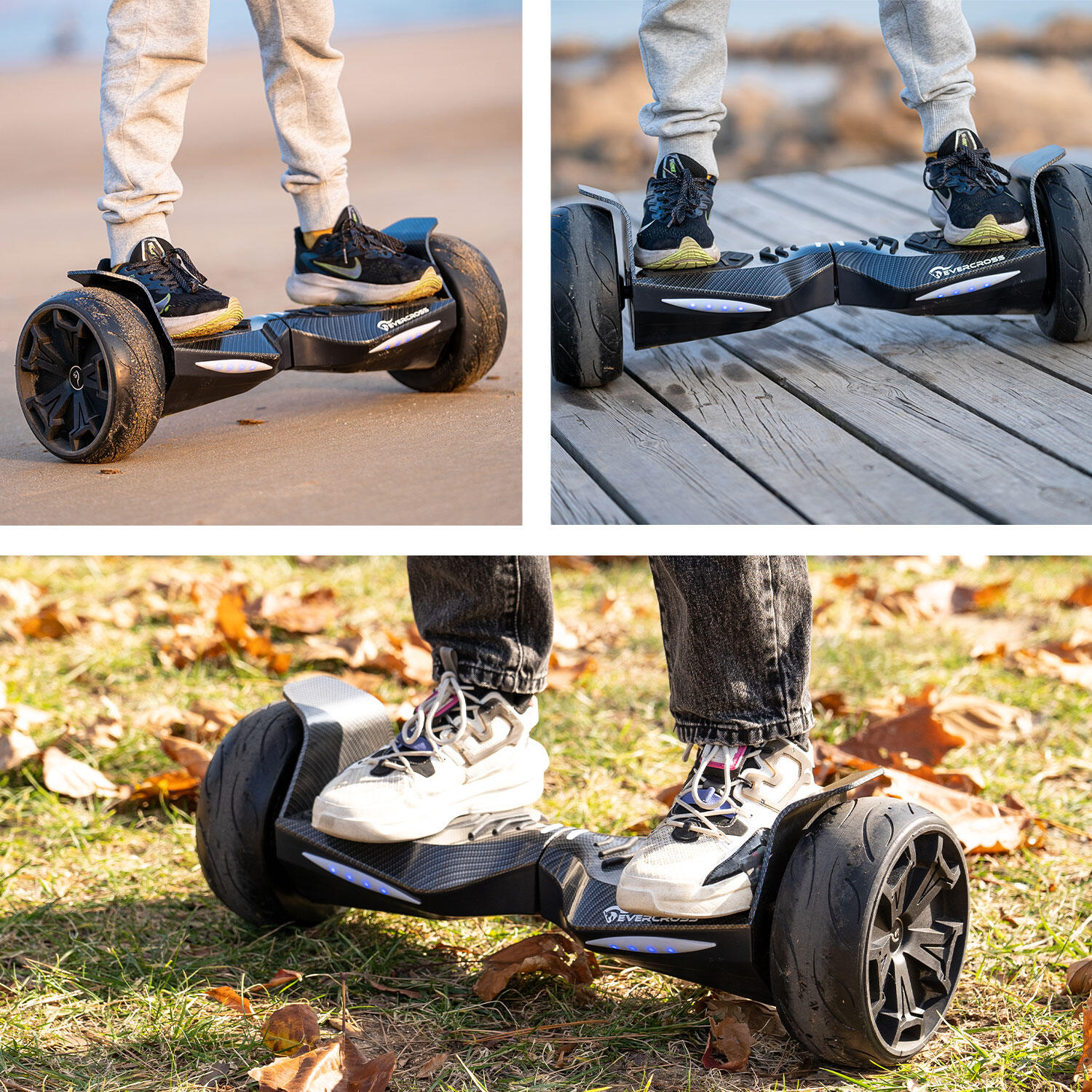 Hoverboard Gyropode 8,5 mit LED-Lichtern Bluetooth und APP EV5 Schwarz 7/8