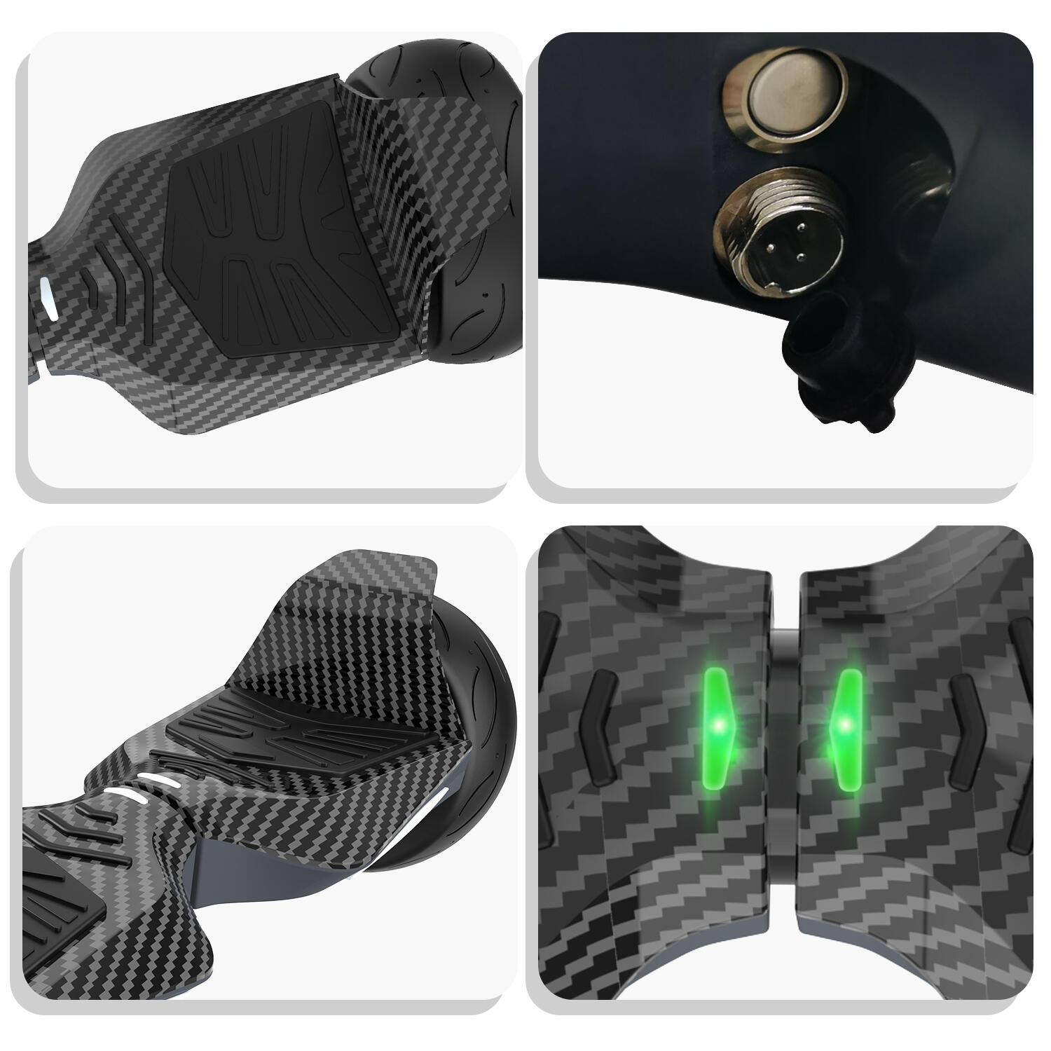 Hoverboard Gyropode 8,5 mit LED-Lichtern Bluetooth und APP EV5 Schwarz 4/8