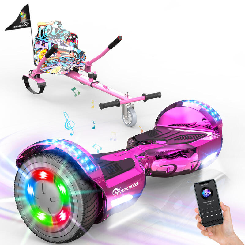 Hoverboard se sedadlem, 6,5" Bluetooth, LED osvětlení, 4Ah baterie, pro děti