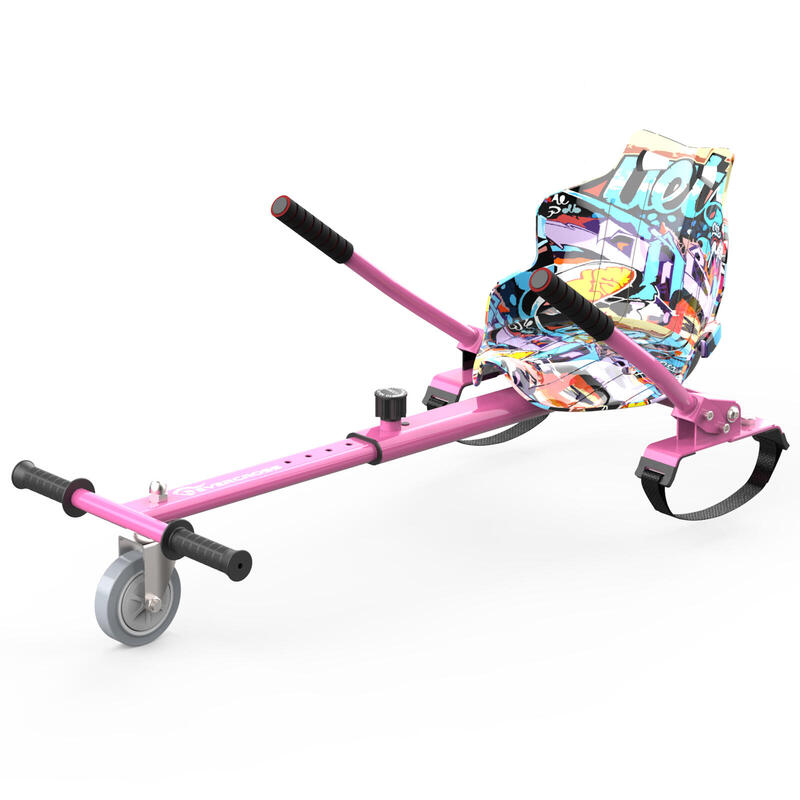 Hoverboard cu scaun, Bluetooth 6,5", iluminare LED, baterie 4Ah, pentru copii