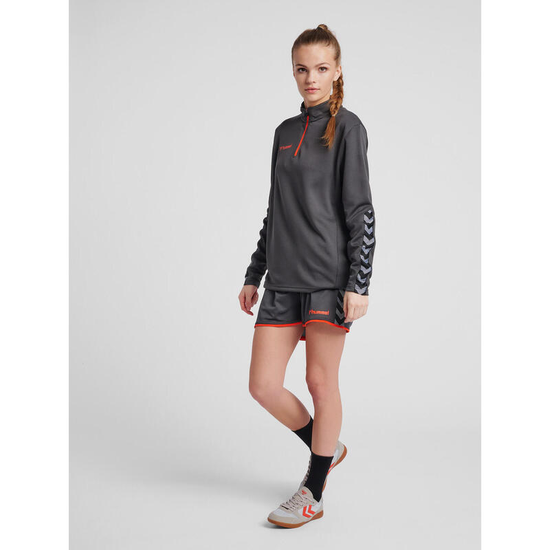 Sweatshirt Mit Kurzem Reißverschluss Damen