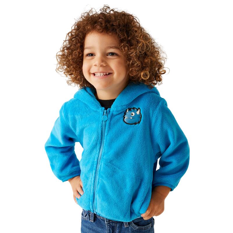 "Spike The Monster" Fleecejacke für Kinder Blau metallic