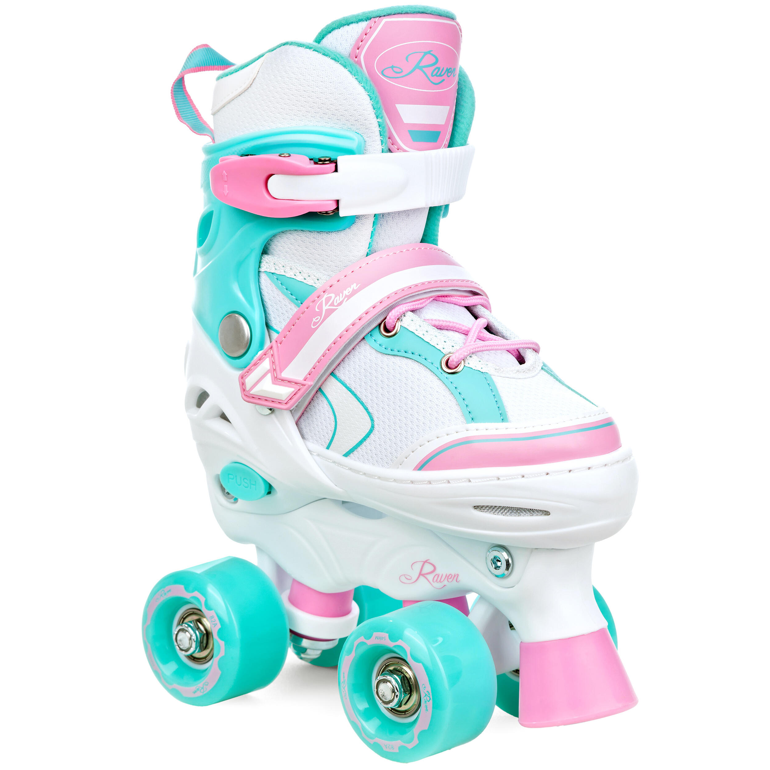 Pattini di figura 2in1 Ruote regolabili Lia Bianco/Menta/Rosa 3/7