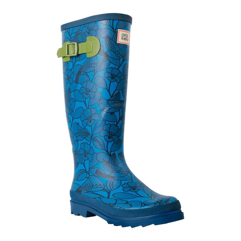 Gummistiefel "Orla Welly Hi II", Vögelchen Damen Blau