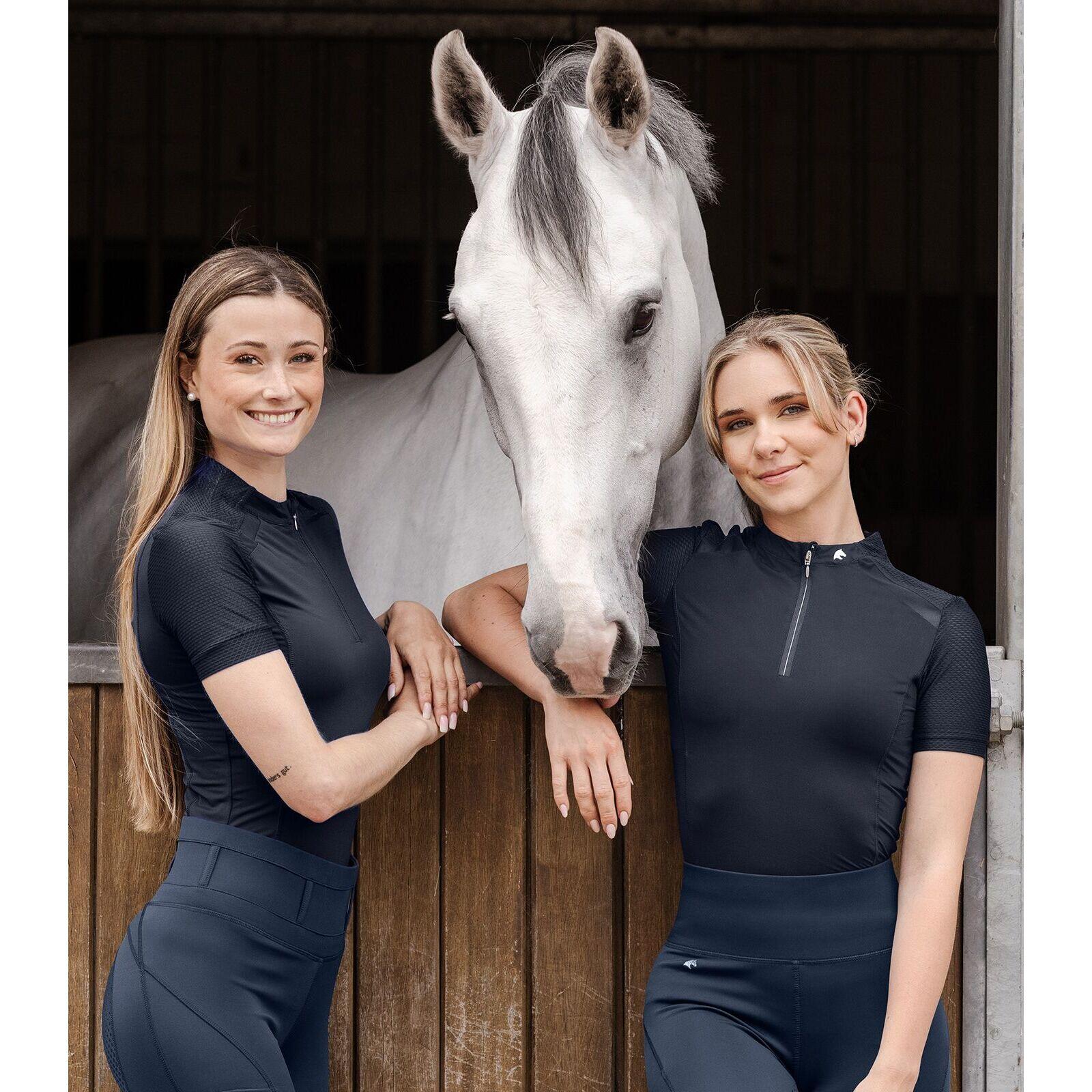 Technisch ruitershirt voor dames met rits ELT Nancy 2/7