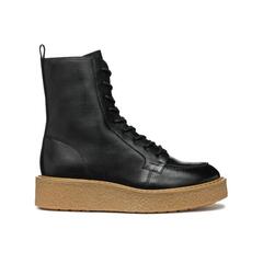 Mocassin Geox Femme D Elidea A - Cuir, Semelle Caoutchouc, Respirant