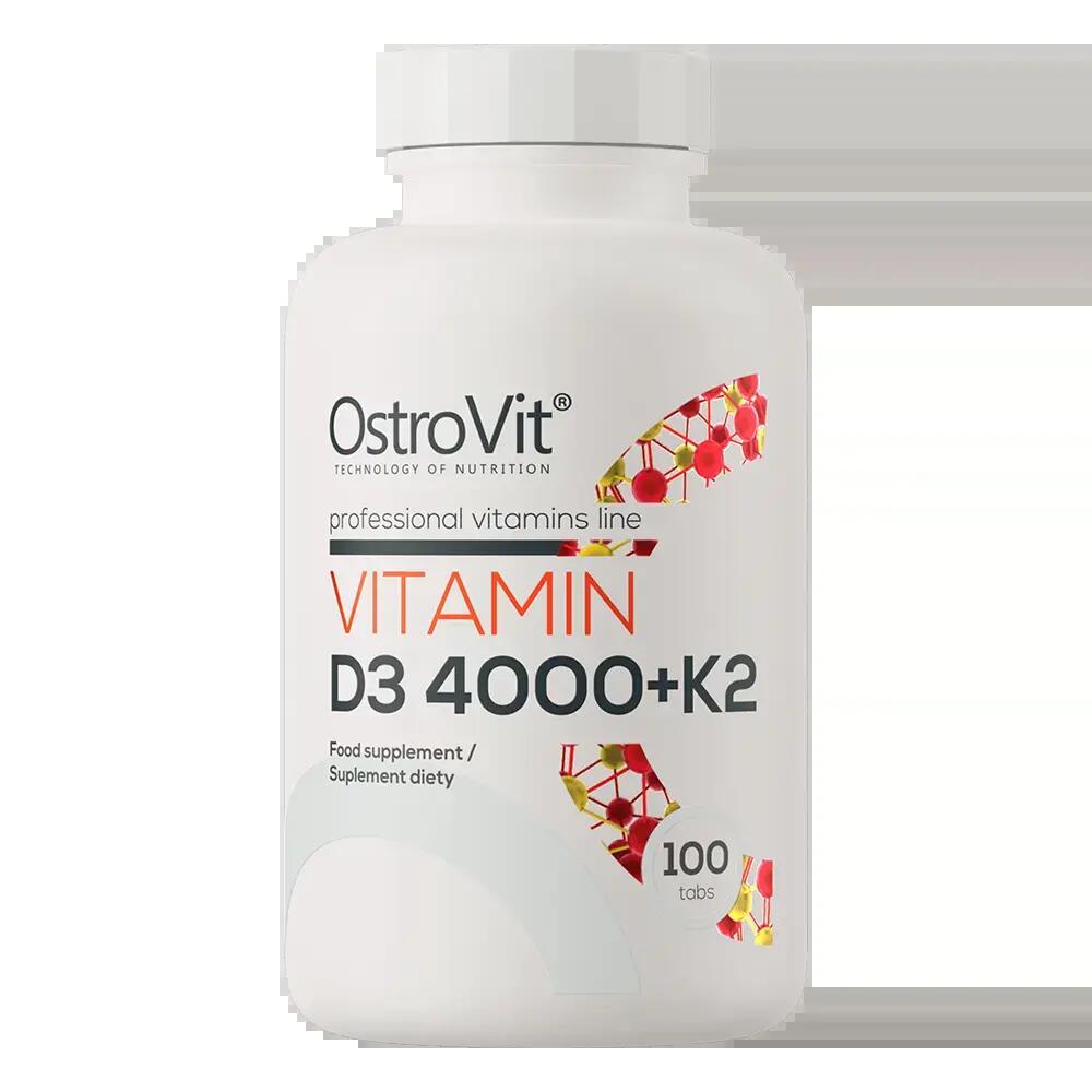 OstroVit Witamina D3 4000 IU + K2 100 tabletek 1/3