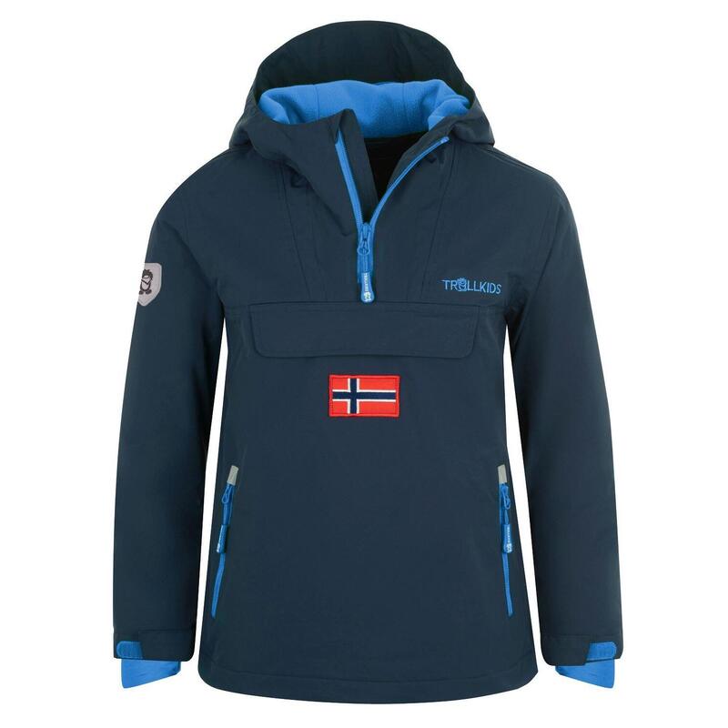 Parka pour enfants KIRKENES Imperméable bleu marine/bleu moyen