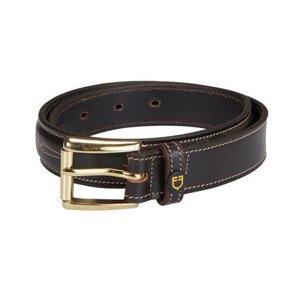 Ceinture en cuir avec broderie double couture Equestro