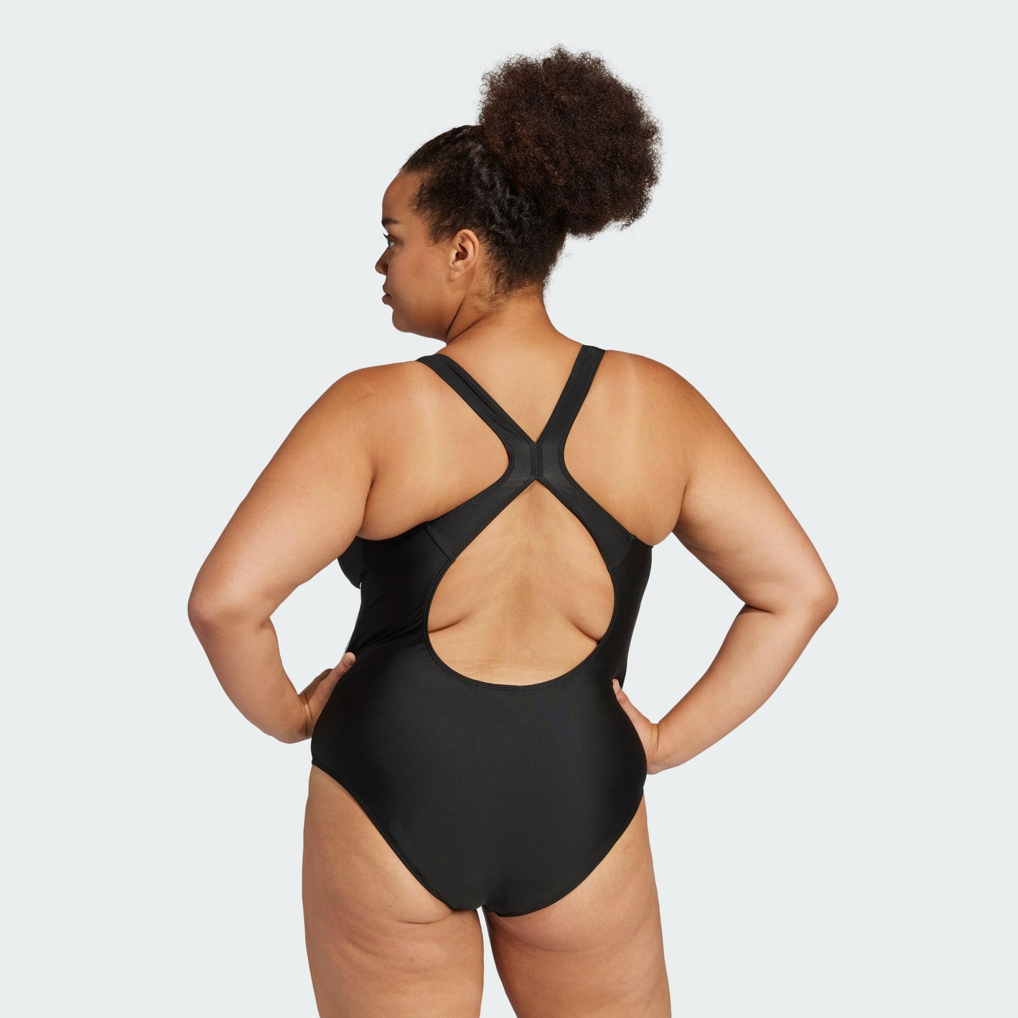 Maillot de bain graphique 3 bandes dos en C (Grandes tailles) 3/6
