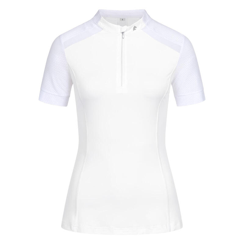 Haut D'équitation Kerrits Gancini - Femme - Blanc - Taille S - 1/4 Zip - Floral - Occasion