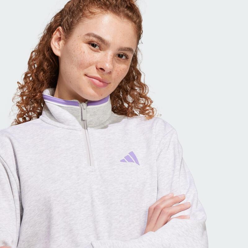 Bluza dresowa Essentials Color Pop French Terry Crop Quarter-Zip