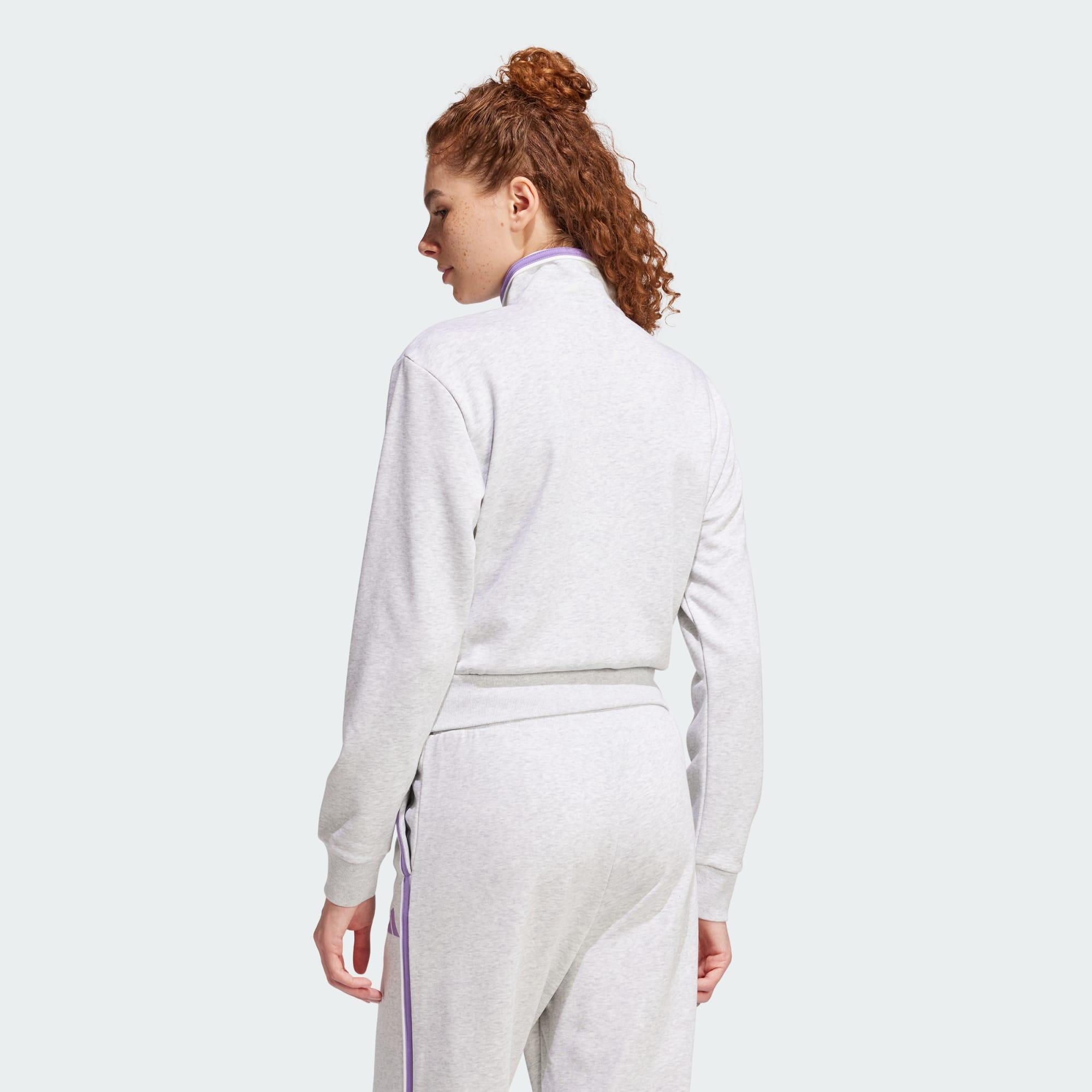 Giacca da allenamento Essentials Color Pop French Terry Crop Quarter-Zip 3/5