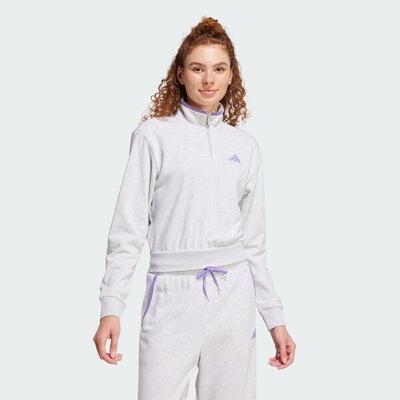 Essentials Color Pop French Terry Crop Quarter-Zip Originals Jacke