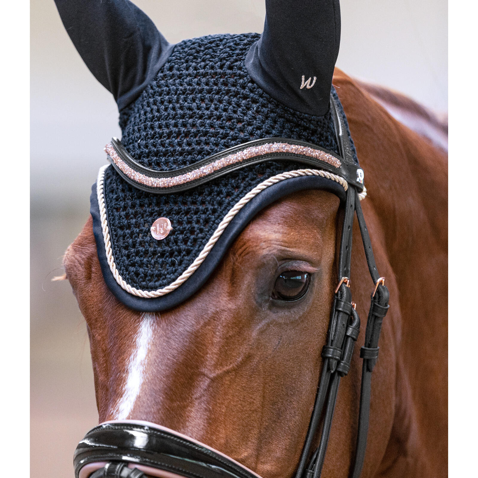 Bonnet pour cheval court Waldhausen Modern Rosé 3/3
