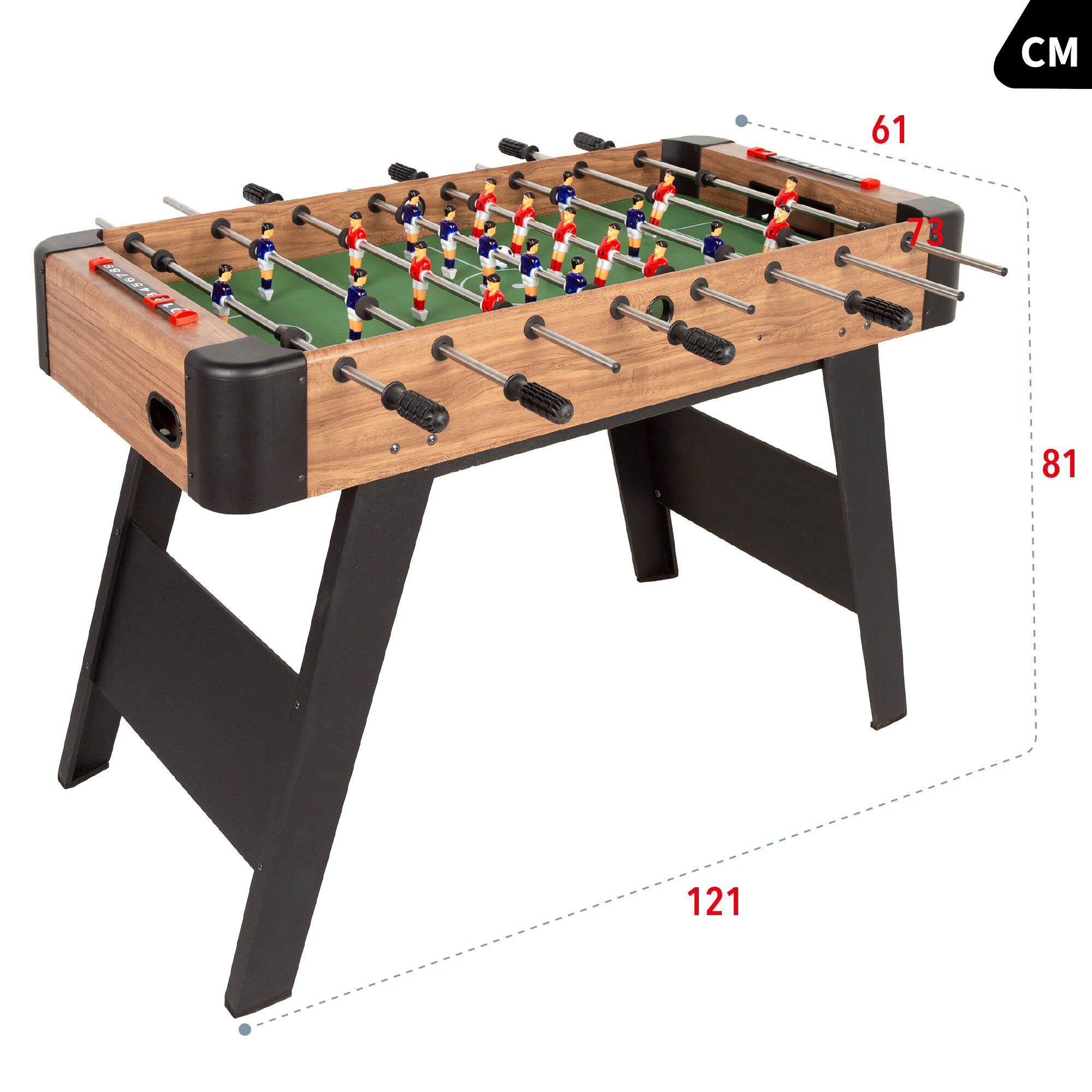 Baby-foot en bois avec pieds 121x61x81 cm CB Games 4/6