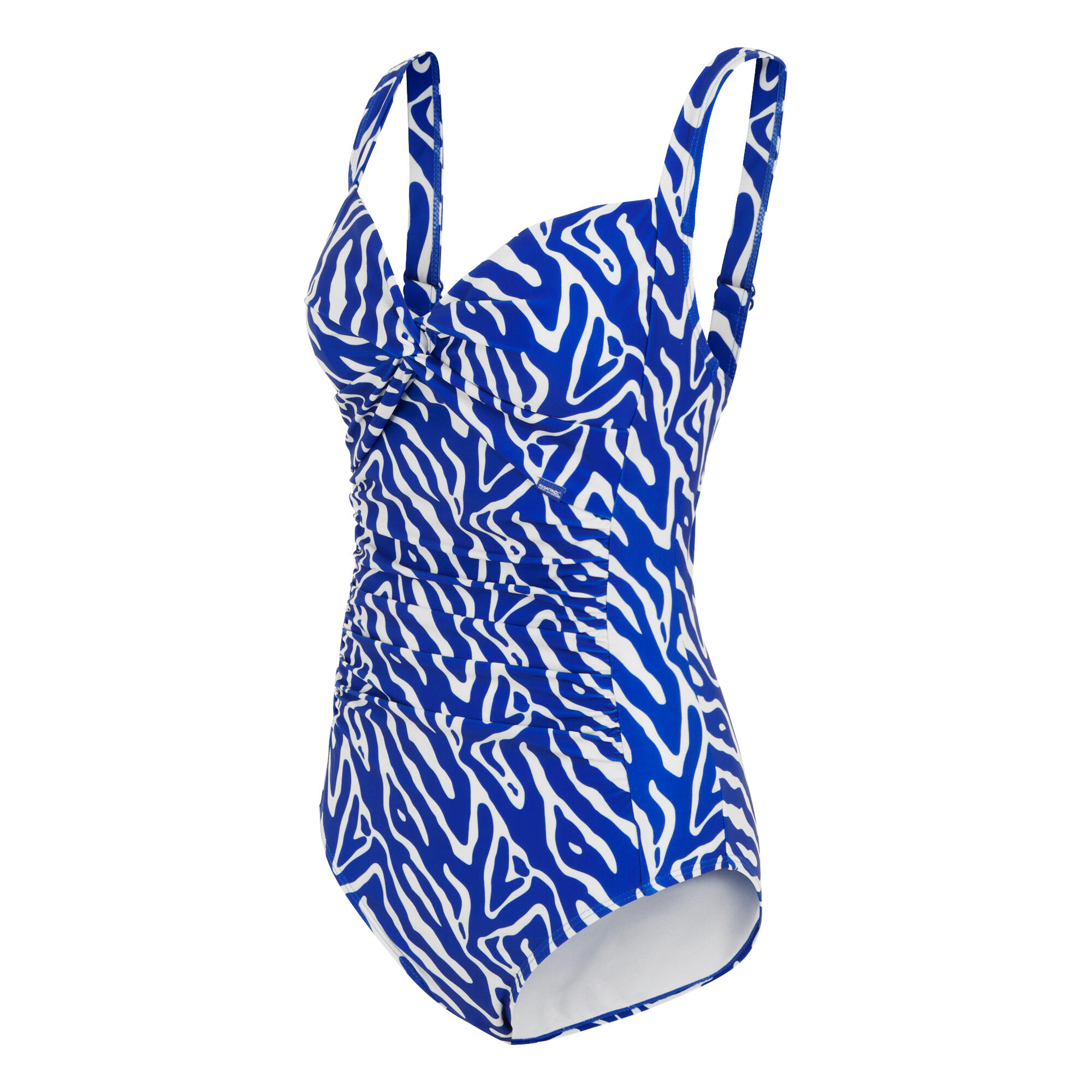 Costume Da Bagno Intero Astratta Fasciante Donna Regatta Sakari Il Blu Più 3/4