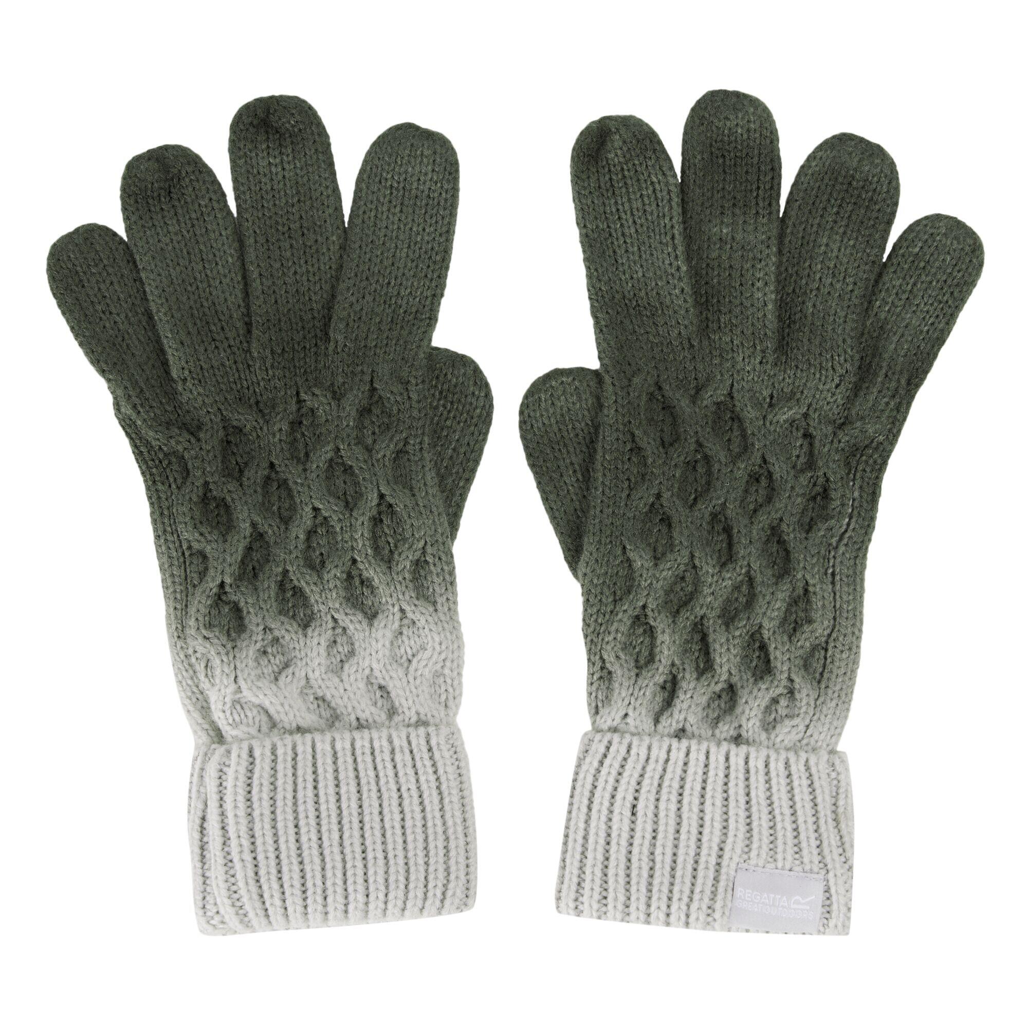 REGATTA Dames Frosty VIII Ombre Handschoenen (Donker Khaki/Moonstruck)