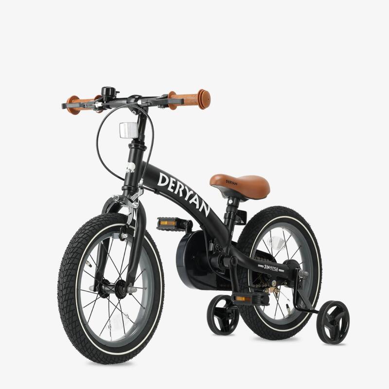 Deryan Vélo Enfant 3-en-1 - 12 inch - Draisienne - Incl. roulettes