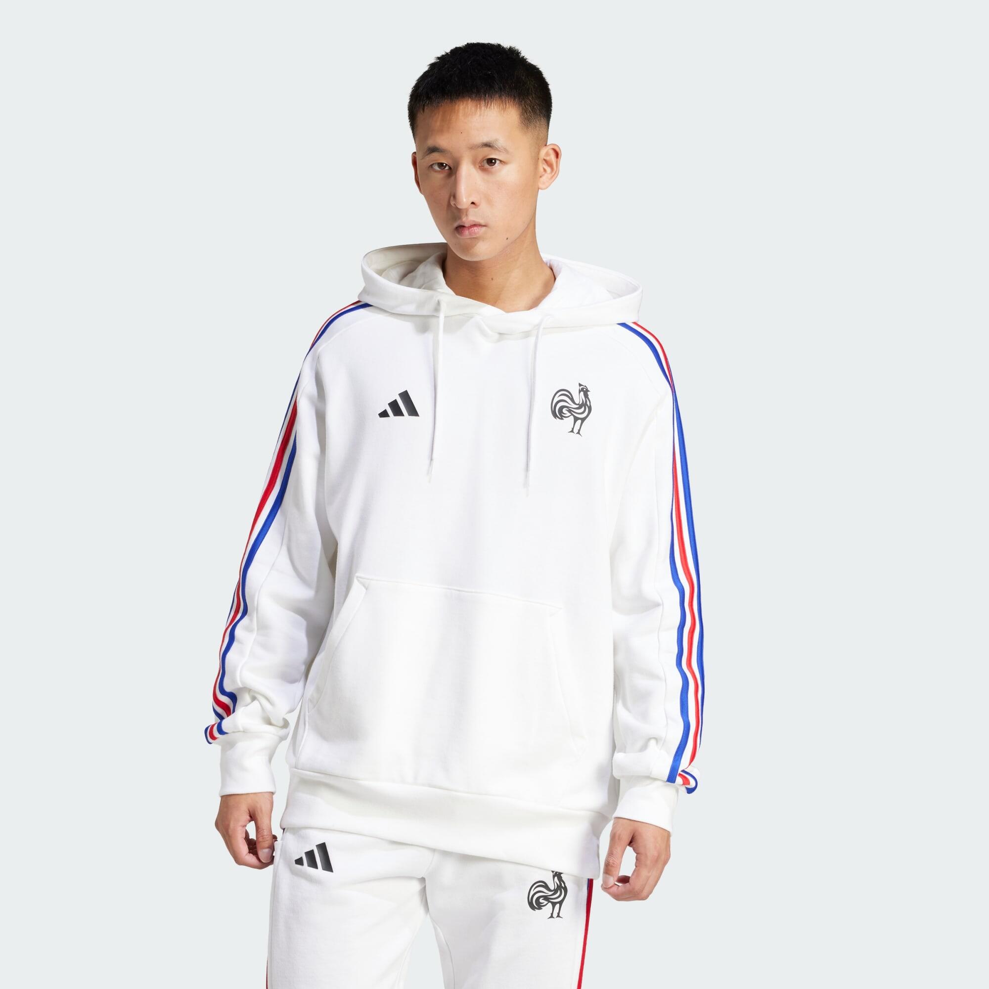 Adidas - Sweat-shirt À Capuche 3 Bandes France Essentials - Sweat-shirt - Blanc - 36 Xs - Decathlon